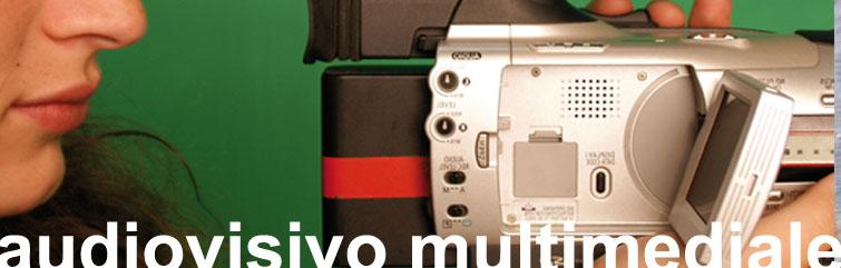 Videocamera e scritta audiovisivo multimediale