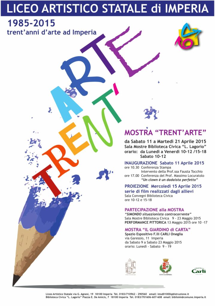 manifesto per i 30 anni della scuola d'arte